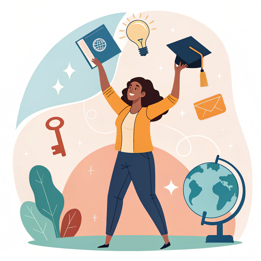 a confident woman illuminated from within holding